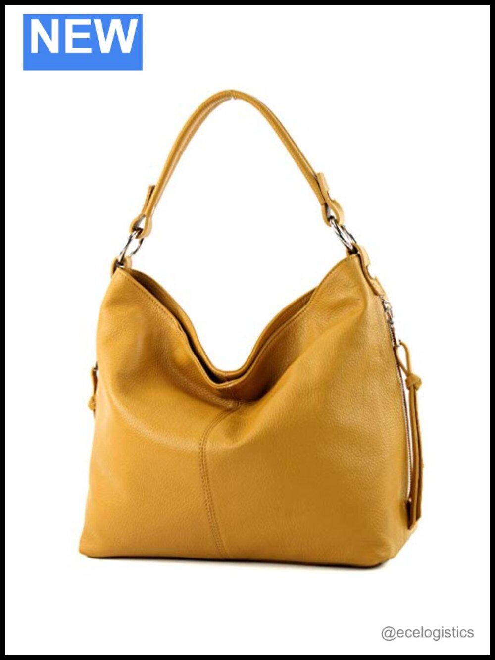 Italian Genuine Leather Shoulder Bag Hobo Handbag Women Non-Slip Handmade